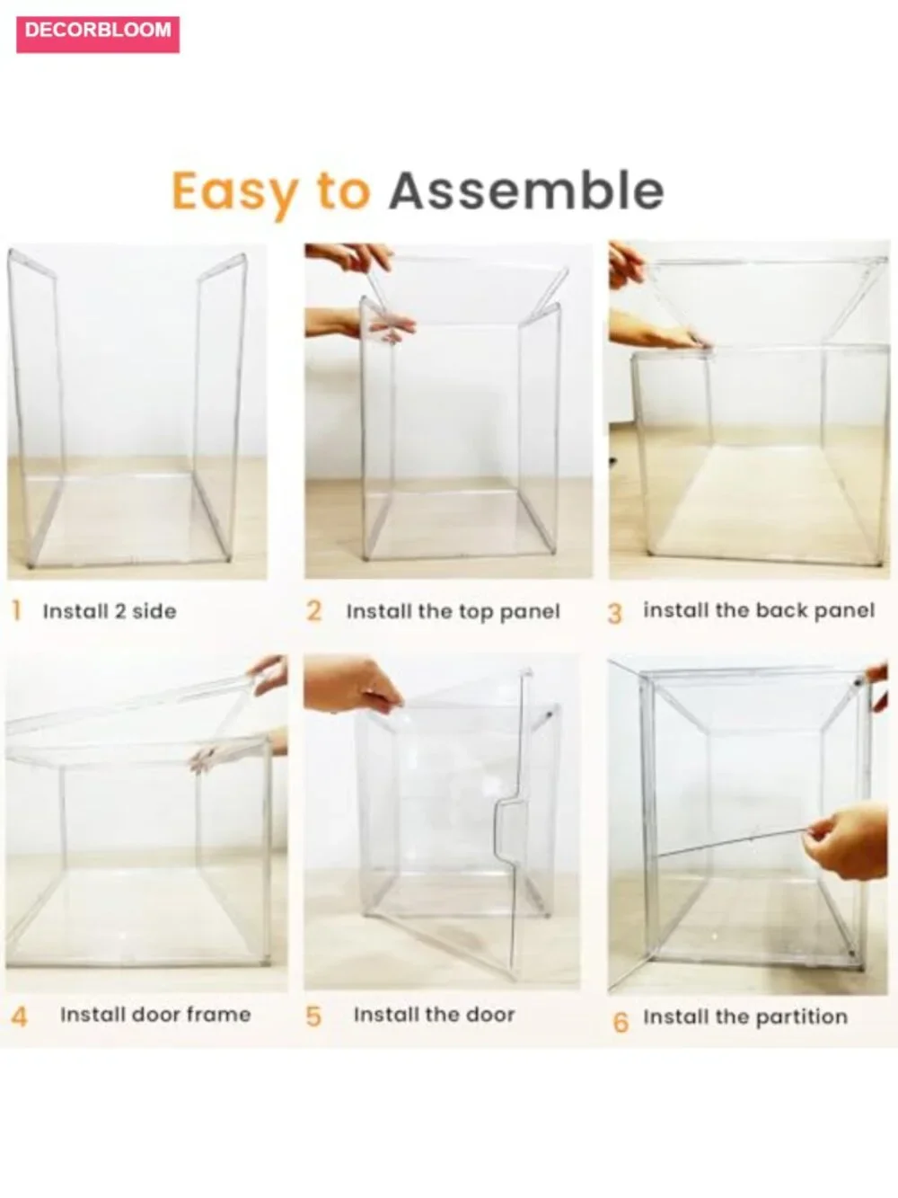 4-Layer Adjustable Large Bread Box with Airtight Clear Acrylic Storage